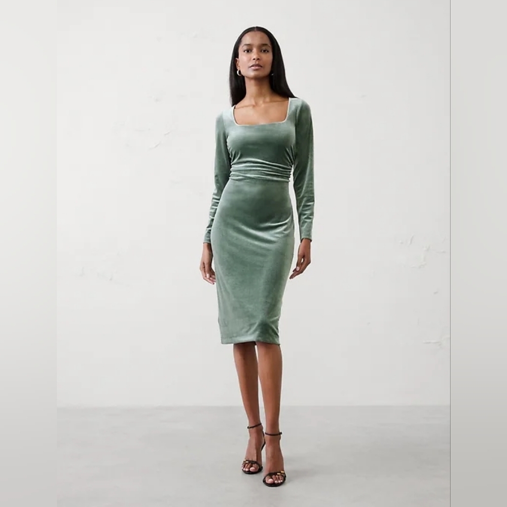 Green Velvet Dress